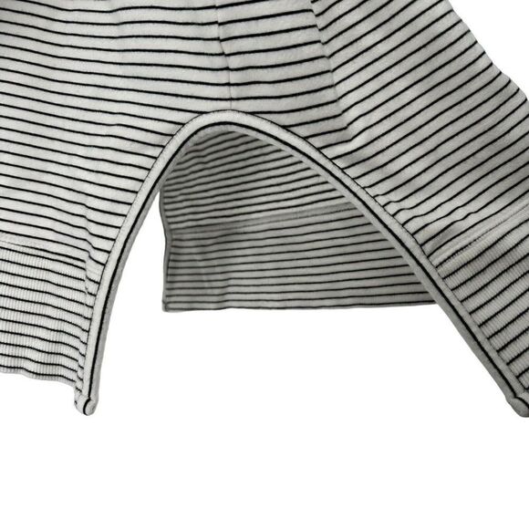 Daily Ritual Pullover Knit Top Womens Size XL Black White Striped Cotton Casual - Picture 3 of 7